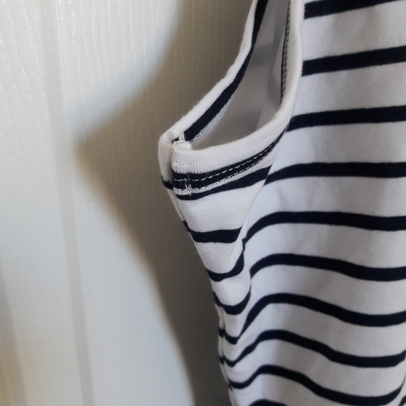 NWOT Navy & White Stripe Dress Sz L - Picture 3 of 16